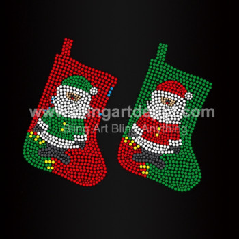 Socks Iron On Rhinestone Heat Transfers